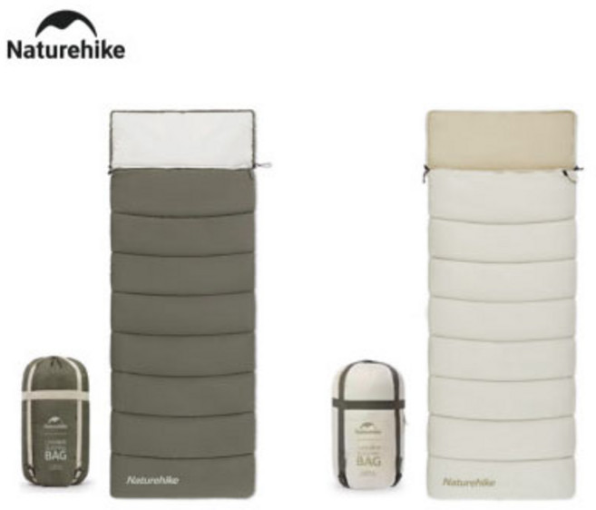 네이처하이크 신형 초경량 캠핑 백패킹 후드 침낭 LD150 봄 여름 가을, LD350 아이보리, 1개