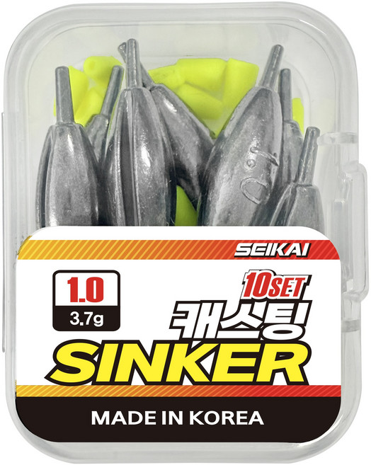 캐스팅 싱커 수중찌 스플릿샷 멀티싱커, 1개, 10개입
