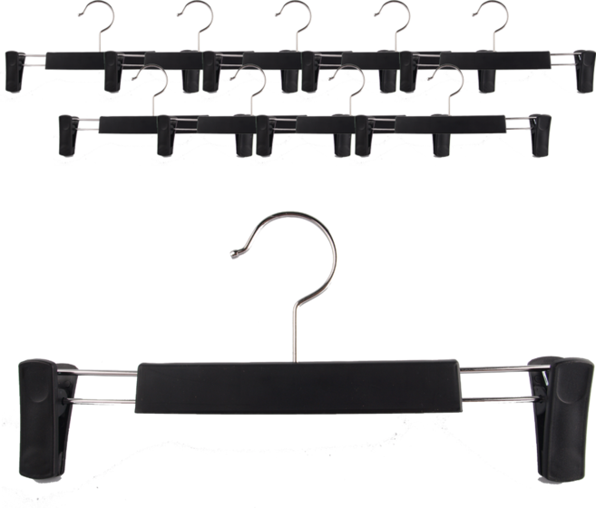 국내생산 매장용 고급형 논슬립 치마바지걸이, 블랙, 10개