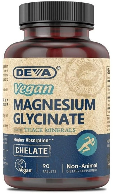 디바 비건 마그네슘 글리시네이트 킬레이트 마그네슘 300mg 90정, 1개 - 쿠팡