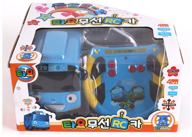 유아 타요 버스 무선 버튼 리모컨 조종 RC카 장난감 동작, 1개