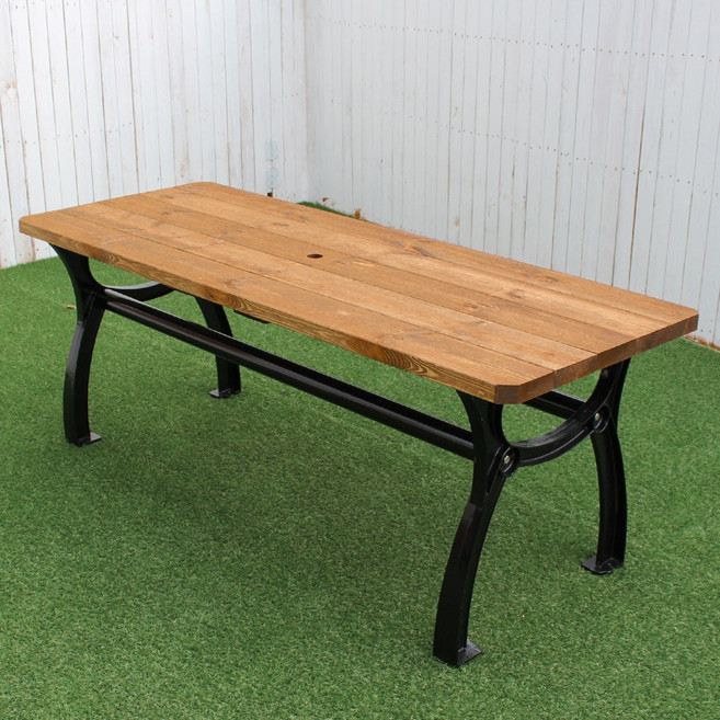 숲에온 튼튼한 원목 야외 철제테이블 야외테이블 실내테이블 야외철제테이블, 힐링 철제 테이블