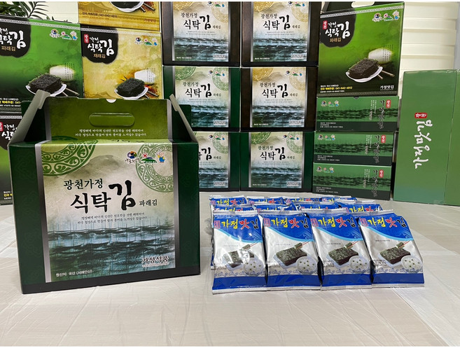 광천 가정맛김 파래 식탁김(12봉), 1박스