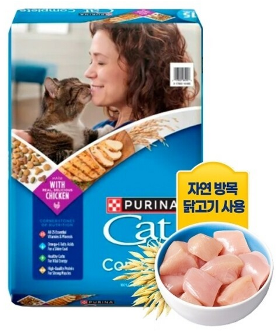 퓨리나 캣차우 컴플리트 고양이 기능성 사료 6.8kg, 1개, 닭
