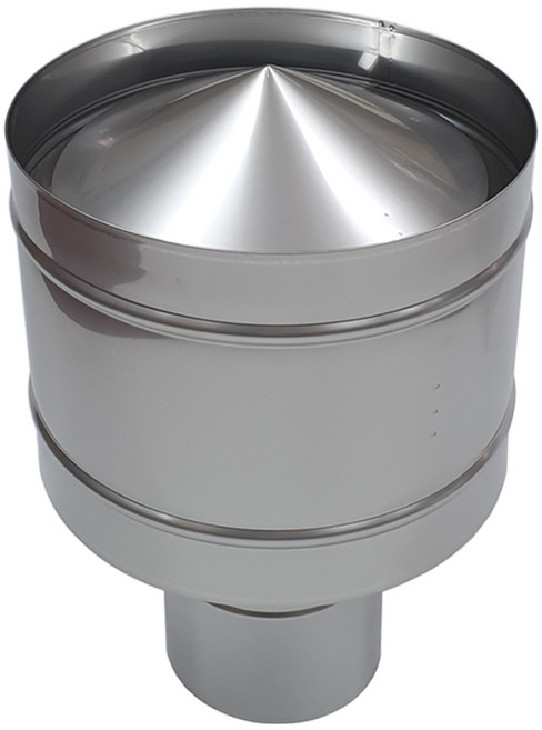 스토브에이드 125mm 역풍방지기(일반) / 스텐연통 두께0.5mm 화목난로 펠렛 보일러 연도