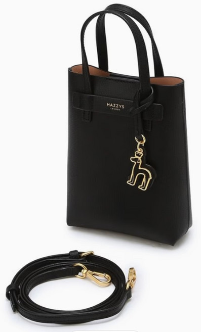 [AK분당점][헤지스ACC]블랙 단색 소가죽 미니크로스백 HIWA5E410BK