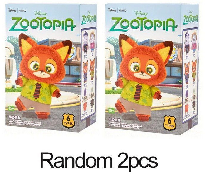 미니소 주토피아 주디닉 PVC 키체인 랜덤박스, 2 random 2pcs