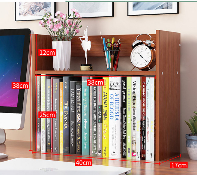 뉴타임즈13 다용도 작은 책꽂이 학생용 책상 위에 베이직 미니사이즈 키높이 수납 침실 부엌 선반 XT10 A28, 04 YMS 2층, 1단