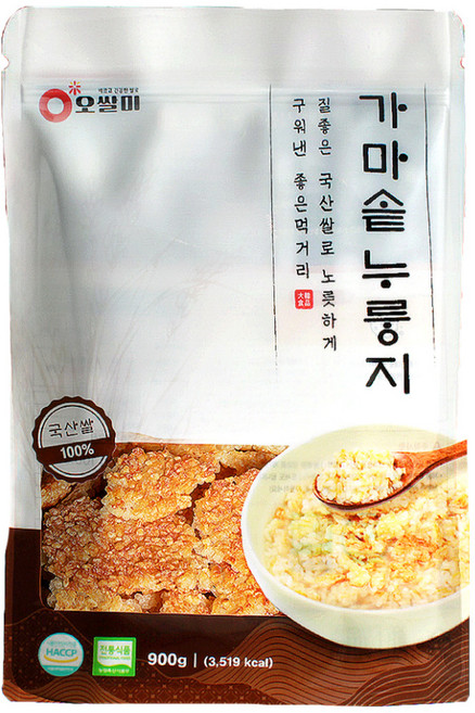 국산 전통 가마솥 누룽지 900g 간식 식사대용 구수한 끓여먹는누룽지, 1개