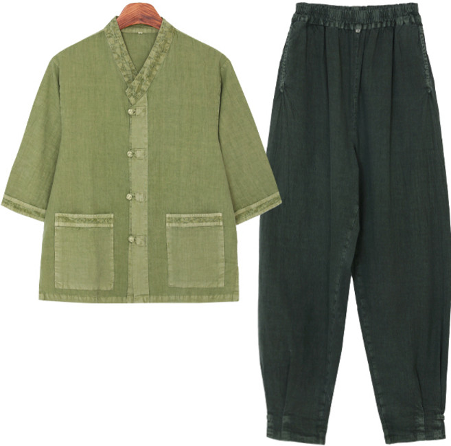 [아리랑의 봄] 30수 V넥 저고리 바지 한 벌