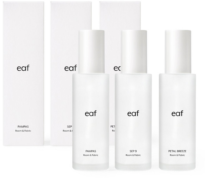 이아프 룸스프레이 섬유탈취제 향 3종 세트, 3개, 80ml