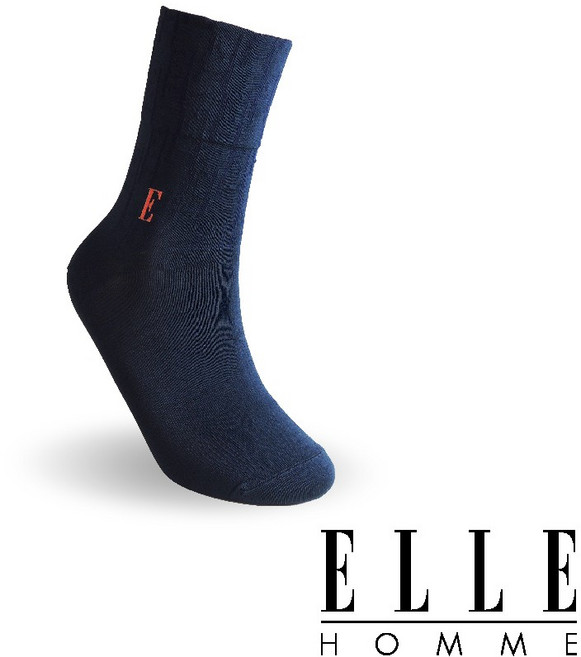 【ELLE HOMME】英倫簡約寬口紳士襪 長襪 棉襪