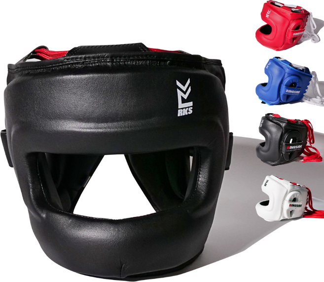 링사이드코리아 케나인 코보호 복싱 헤드기어 / 초경량 레이스타입 격투기 보호대, 블랙(흑호갑)
