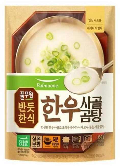 풀무원 반듯한식 한우 사골곰탕 실온, 350g, 1개