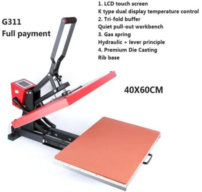 압인기 마킹기 각인기 플랫 핫 스탬핑 기계 스탬퍼 셔츠 의류 프레스 드릴링 열 전달 장비 4060, 없음