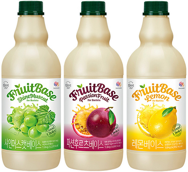 복음자리 카페 액상베이스 (샤인머스캣+패션후르츠+레몬), 1.8kg, 3개, 1개입