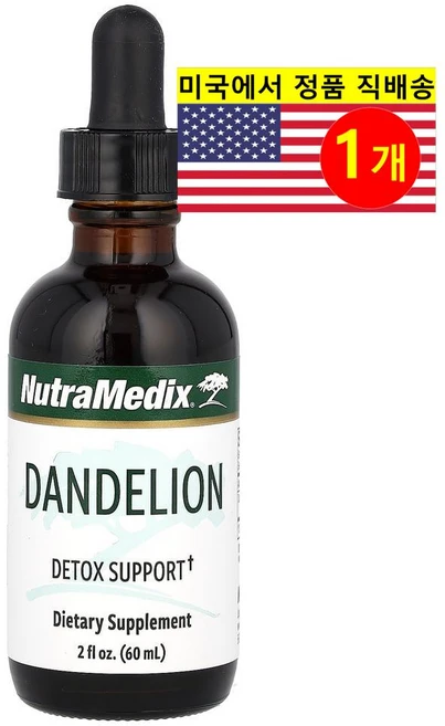NutraMedix 디톡스 서포트 민들레 뿌리 추출 리퀴드 Dandelion Root, 1개 - 쿠팡