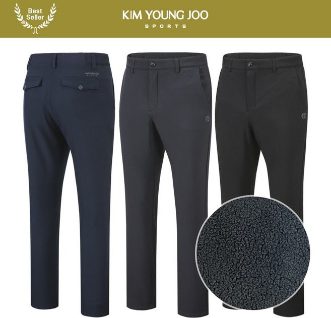 김영주스포츠 남성 기모 본딩 골프 팬츠 겨울용 MP31