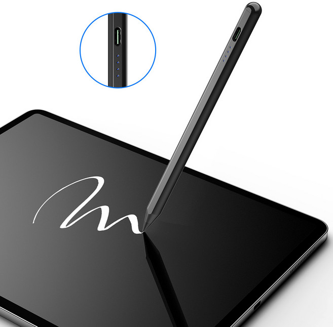 JAMJAKE 정전식 스타일러스 스마트 터치펜 아이패드 & 스마트폰 99% 기종 자석 부착 + 정전기 방지 장갑 Q77, 1개, 순흑