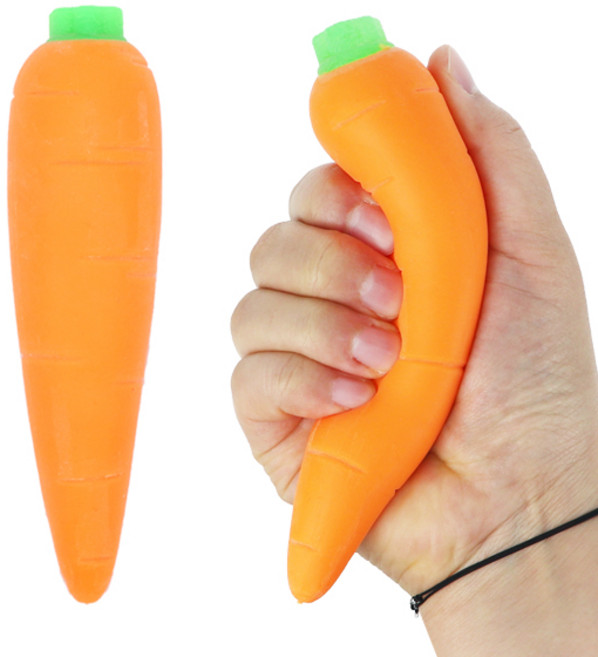 (재미스쿨) 당근 쭉쭉이 (선택형) 주물럭 팝잇 말랑이 스트레스 모찌 촉감 샌드 모래 말랑이, 1개, 1개