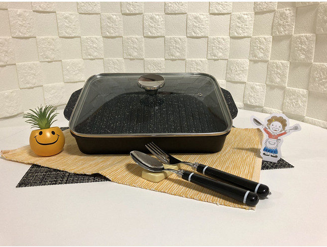 레벤호프 화강암코팅 사각그릴팬 구이팬 대사이즈, 1개