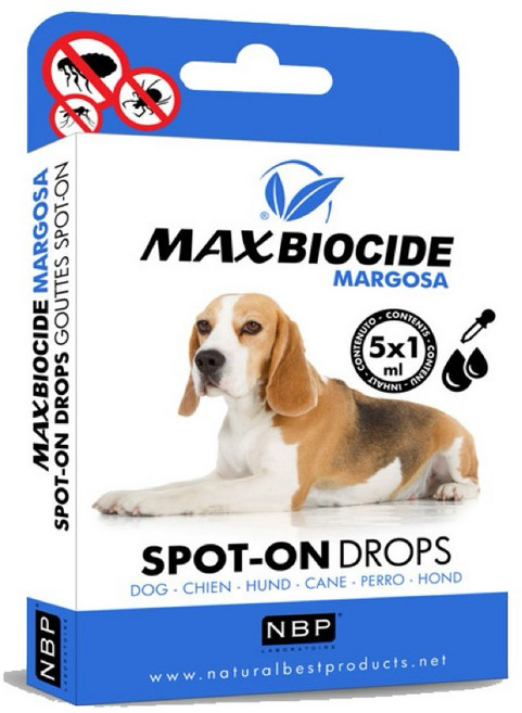NBP 犬用苦楝精油滴劑 5x1ml 寵物外用防護滴劑, 犬用苦楝精油滴劑5入, 1個