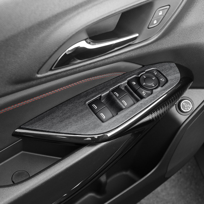 유투카 호환 트랙스 크로스오버 튜닝 용품 윈도우스위치 커버 우드 카본 몰딩 차량 드레스업, [우드] 몰딩, 윈도우 스위치