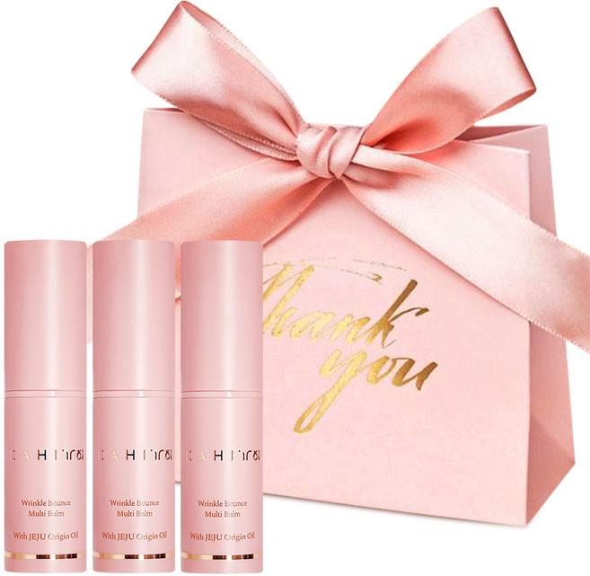 [선물포장] 가히 링클 바운스 멀티밤 본품 새해 단체 설날 연말 선물, 9g, 3개