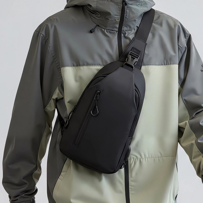 Yopence 가벼운 슬링백 대용량 방수 크로스백 남녀공용 데일리 여행 가방