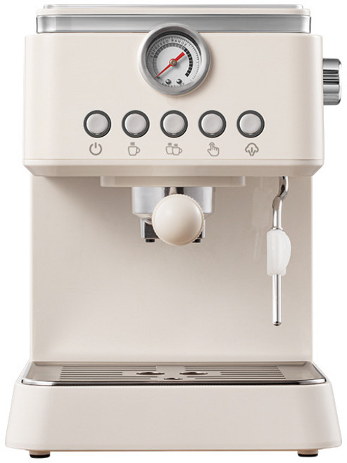 SorJar 캡슐 커피머신기 가정용 20bar 버튼 제어 스테인리스 스틸 재질, 흰색, 버튼식