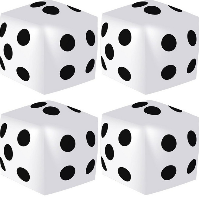 好運骰子 充氣骰子 玩水道具 尾牙派對遊戲活動 新年過年酒吧KTV活動道具 兒童遊戲, 1個, 白