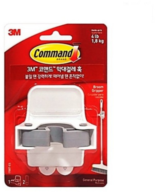 3M 코맨드 막대걸레 훅 대, 혼합 색상, 2개