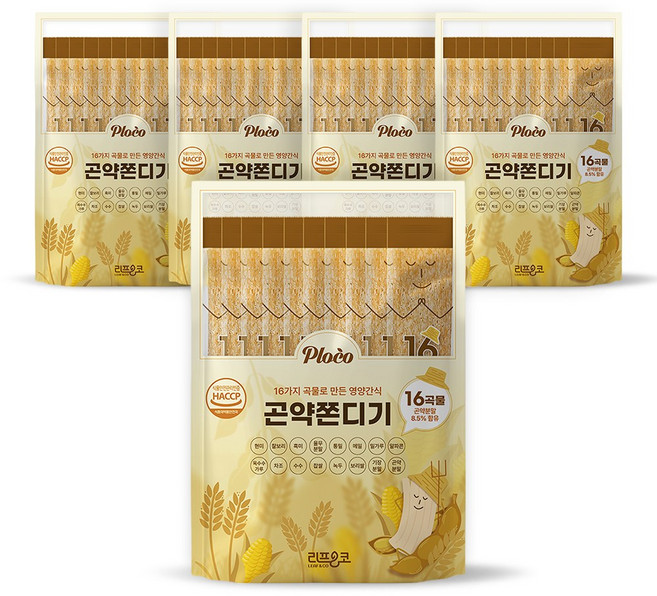 프로코 16곡물 영양간식 곤약 쫀디기, 50개, 22g