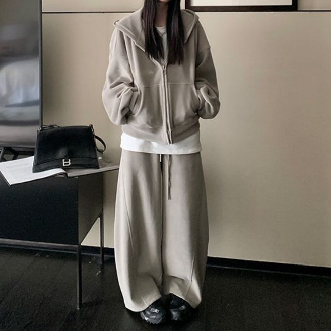 스타일닥터 여성 루즈핏 맨투맨 트레이닝복 상하 세트