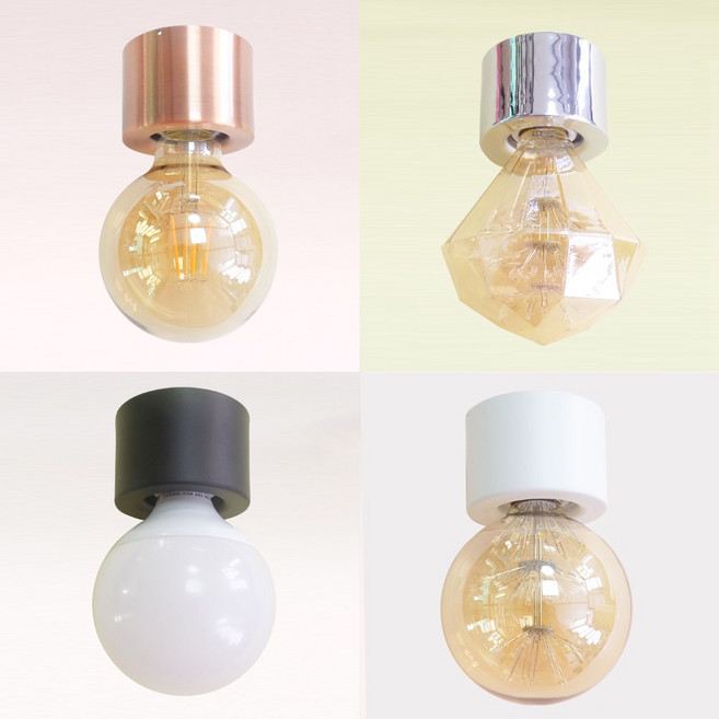 참조명 골드링 직부조명 직부등 골드 실버 블랙 화이트, 로즈골드