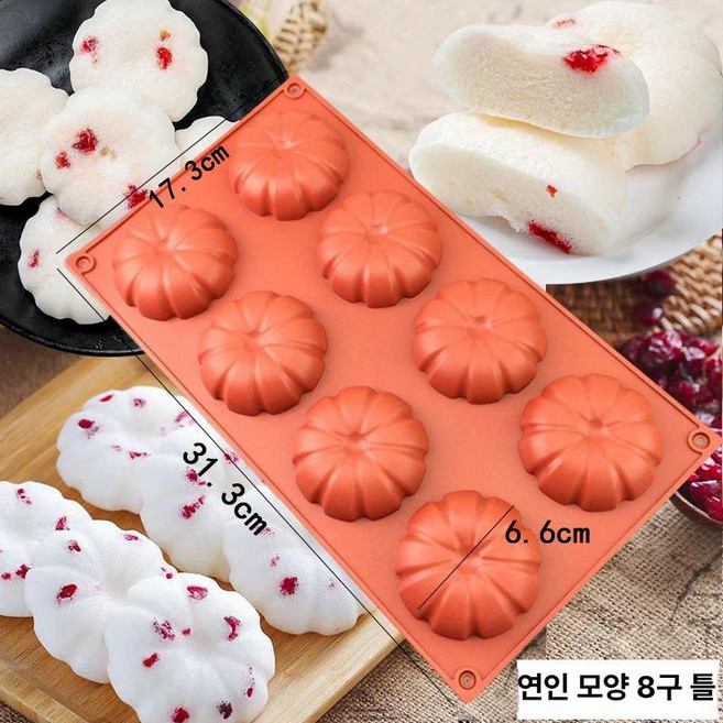 하트 티그레틀 하트티그레 베이킹몰드 실리콘 쿠키틀오발틀, 1개