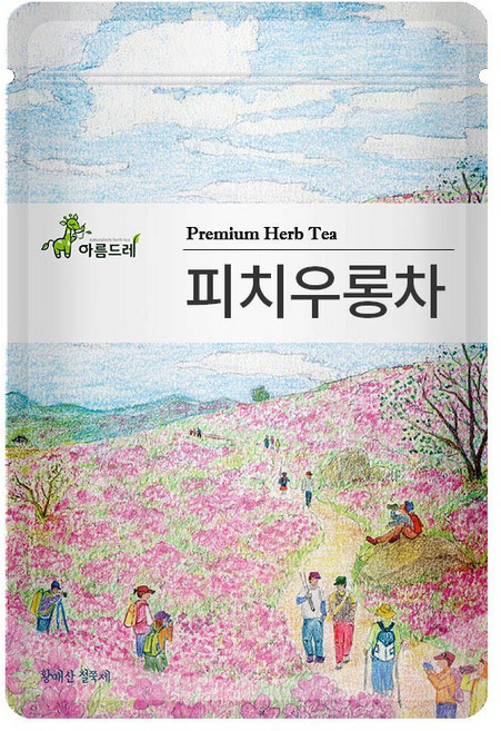 아름드레 100%옥수수 친환경 삼각티백 허브차 피치우롱차 25티백, 25개입, 1개, 1.5g