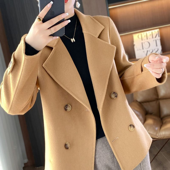 時尚毛呢外套女秋冬季新款大碼寬鬆休閒短款上衣