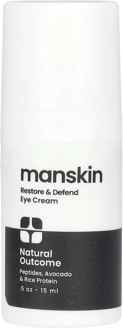 Natural Outcome 맨스킨 리스토어 & 디펜드 아이 크림 향료 무함유 15ml(0.5oz) Outcome (내추럴 아웃컴), Natural Outcome, 맨스킨 리스토어 & 디펜, 1개, 15ml - 쿠팡