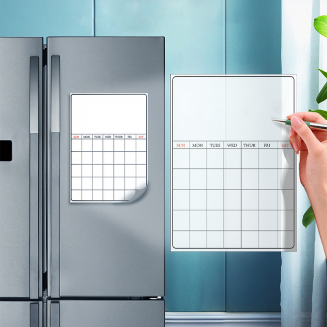 붙이는 자석 화이트보드 냉장고 메모 달력 스케줄 월간계획표 칠판 시트지 보드판 자석칠판 화이트, 상세페이지 참조