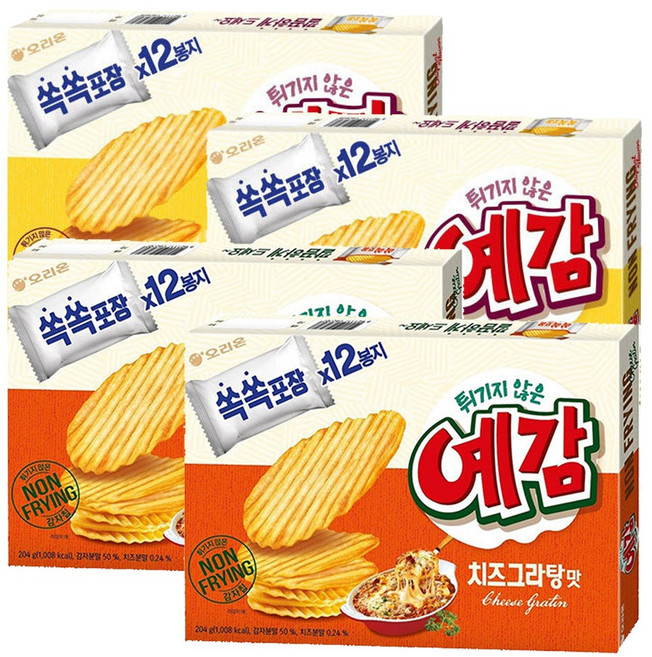 오리온 예감 치즈그라탕 204gx2개+오리지널 192gx2개[총4개]무료배송, 1세트, 192g