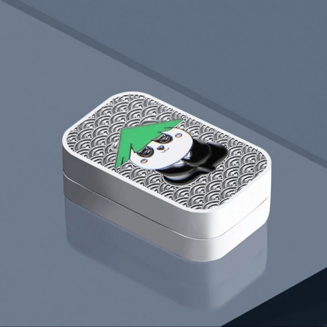 슬라이더 피젯토이 포커 게임 셔플 카드, 1개, 팬더 푸시카드 무제한 은색