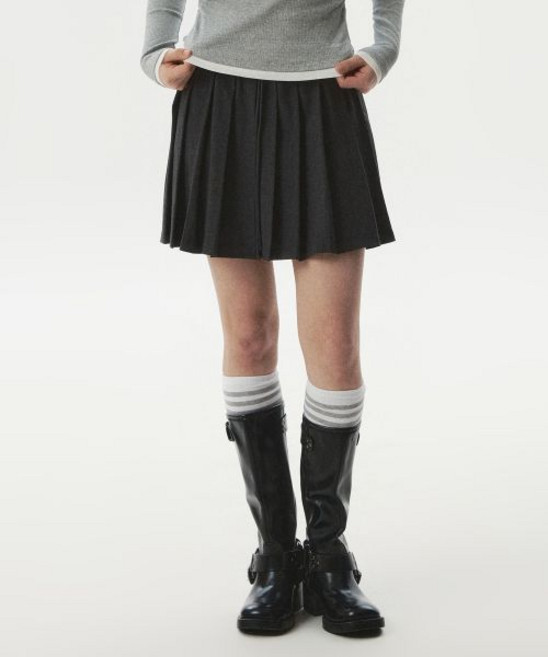 whoau Spring Pleats Skirt / WHWHG2482F
