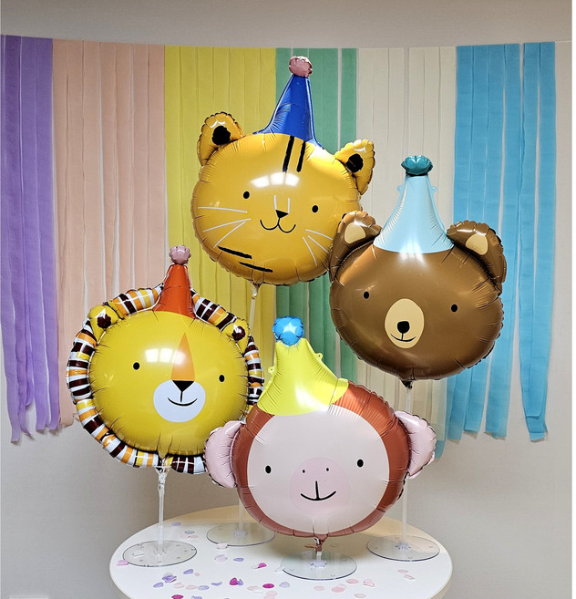 동물풍선 4종 세트 어린이날 어린이집 풍선장식, 1세트