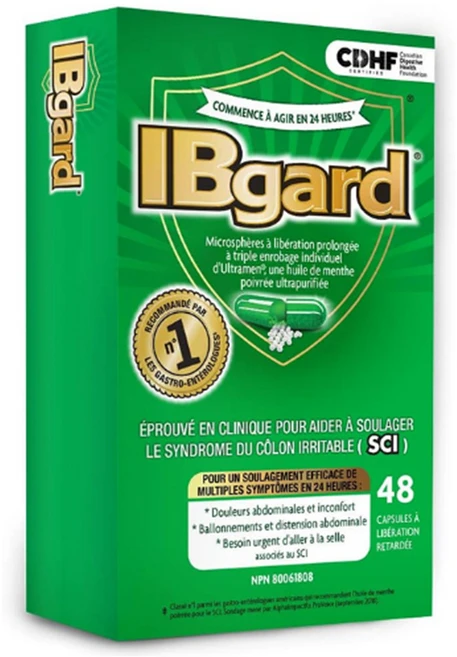 IBgard 과민성 불편함 완화 페퍼민트 함유 캐나다 내수용, 1개, 48정 - 쿠팡