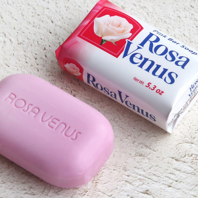 라코로나 로사비너스 목욕비누 장미향, 1개, 핑크