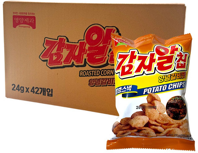 감자알칩 양념갈비맛 24gX42개(박스)배송비포함, 42개, 24g
