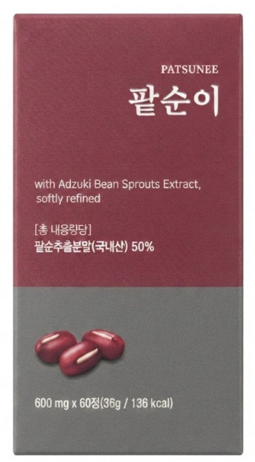 팥순이 팥 추출물 다이어트, 1박스, 60정