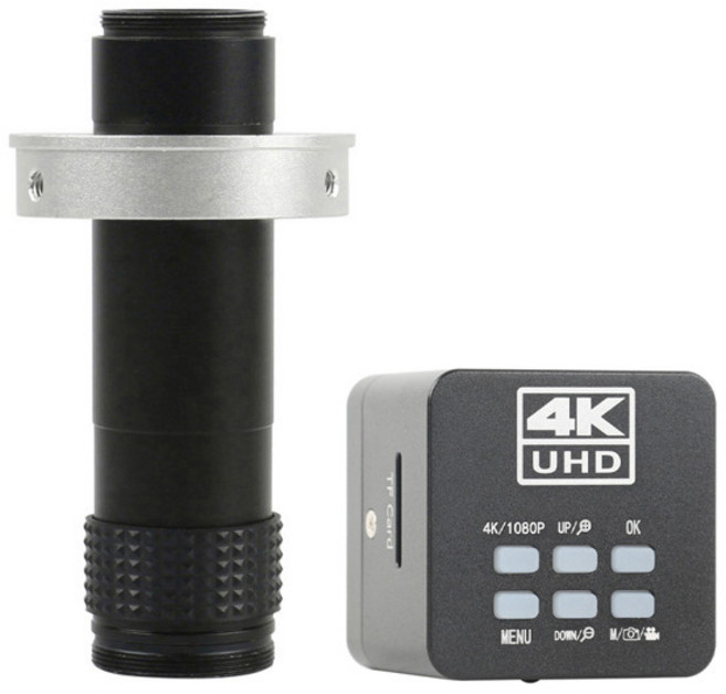 4K UHD 실험실 디지털 현미경 TF USB 타입-C PC 산업용 전자 카메라 마운트 휴대폰 수리용, [12] with 130x lens
