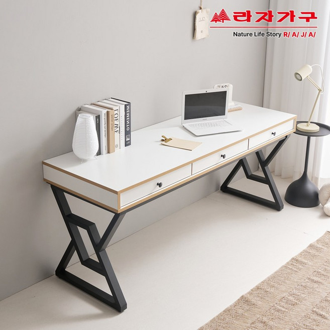 라자가구 리브 라미엘 1600 스틸 책상 RSJ015C, 화이트